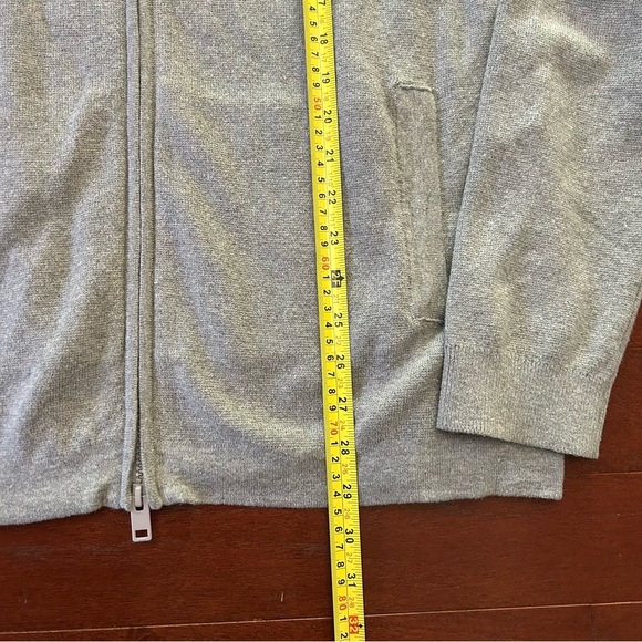 EXPRESS Gray Full Zip Men’s Sweater Adult Large knit 100% cotton soft like new - Picture 3 of 7